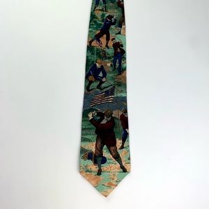 Tango Max Raab Americana Series Golf Flag Silk Tie